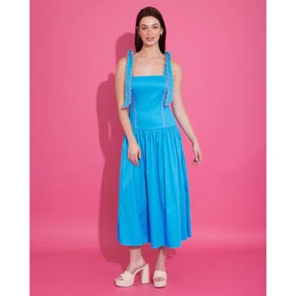 Alden Adair Anna Kate Dress in Riviera Blue, Size Small, NWT